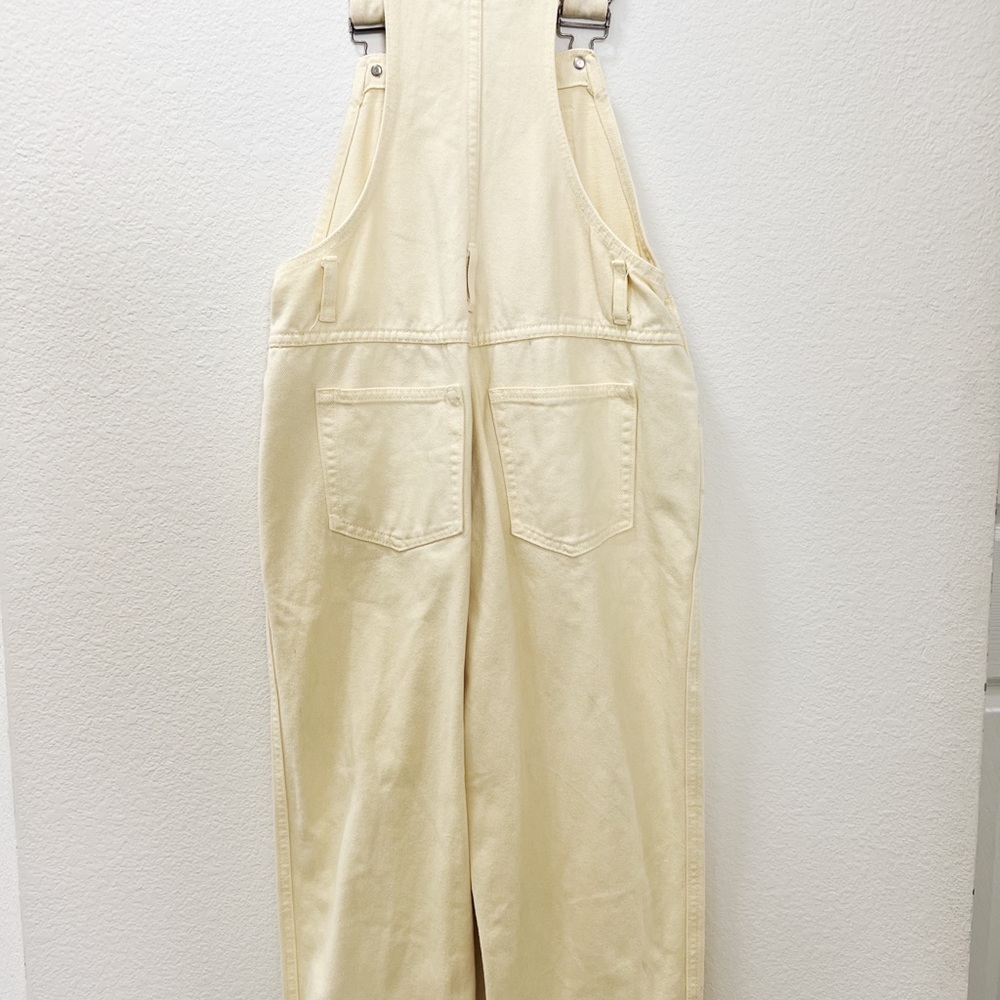 Yellow Denim Long Overalls